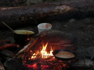 fire and pancake