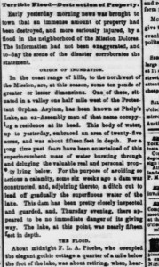 PhelpsLakeArticleBit Photo of the original Daily Alta California article from March 15, 1862
